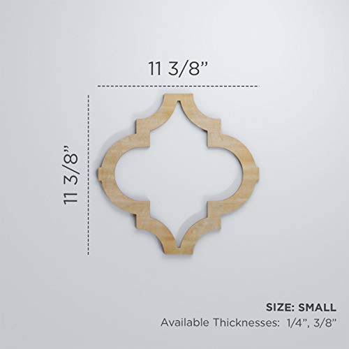 Image of 11 3 /8 inchW X 11 3 /8 inchH Small Marrakesh Decorative Fretwork Wood Wall Panels, Birch