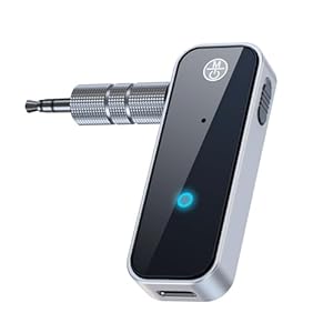 Bluetooth 5.3 Transmitter Receiver, Aux Bluetooth Adapter for Car, HandsFree Car Adapter Kits with AUX 3.5mm, Wireless Audio Receiver for TV/Headphone/Speakers/Car Stereo/Home Stereo