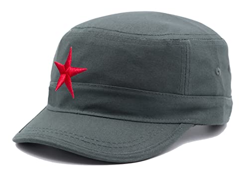JAZAA Fashionable Solid Color Unisex Fitted Army Military Cadet C...