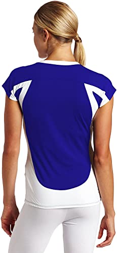 Asics Women's Domain Jersey (Small, Royal/White) #TOP1