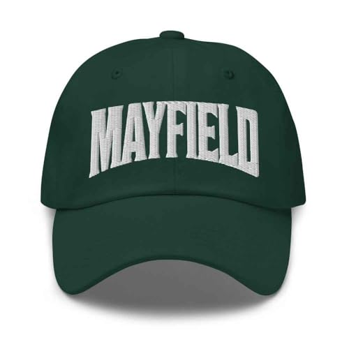 Mayfield Baseball Cap Mayfield Dad Hat Pennsylvania PA Hat Embroidered Souvenir Spruce