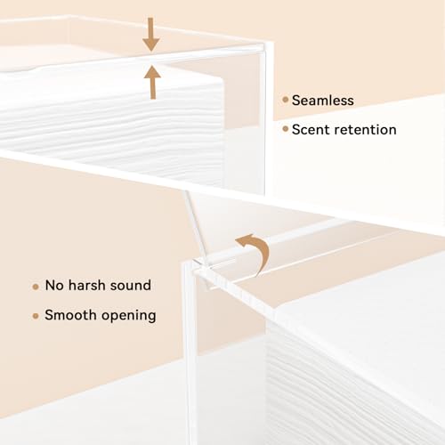 Nextradero Suporte de folha de secadora, dispensador de folhas de secador de acrílico com tampa, arm