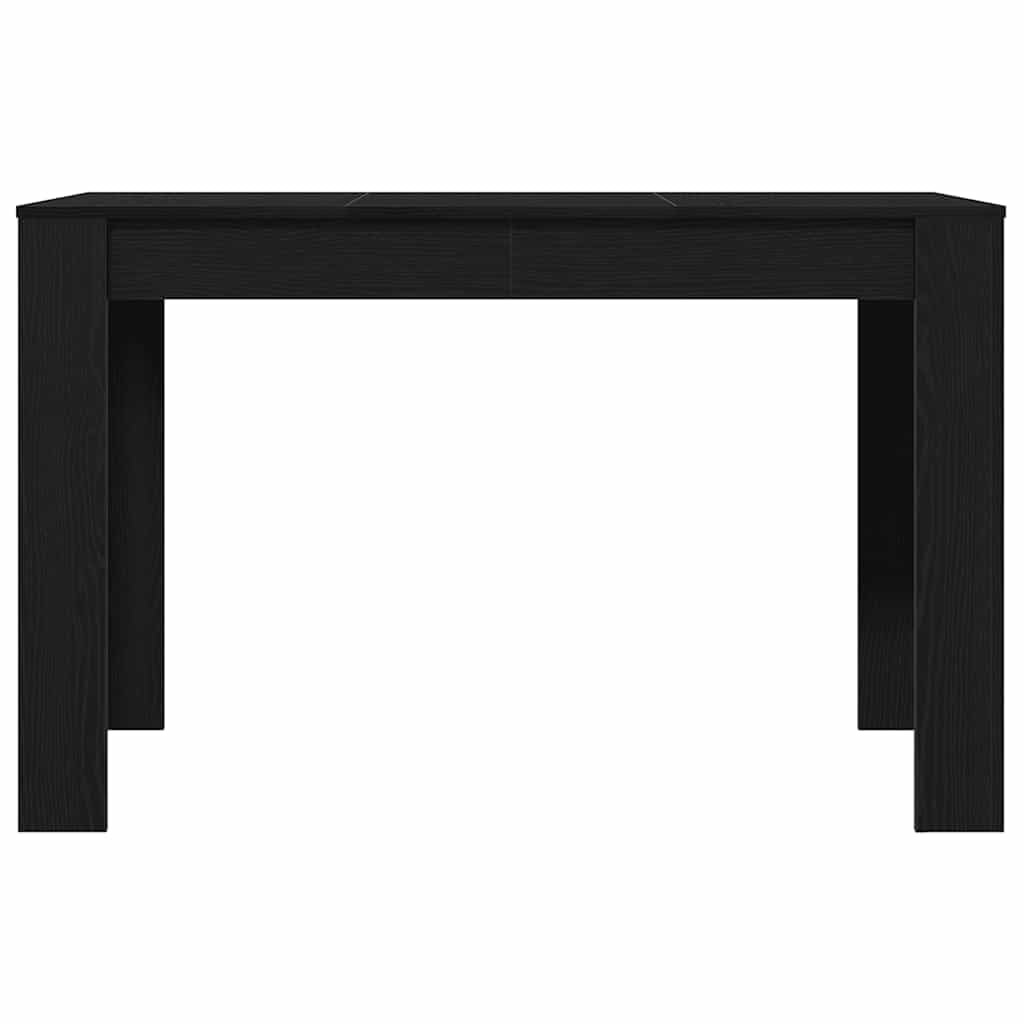 Tavolo da pranzo effetto rovere e nero, 120 x 60 x 76 cm, in legno con piano stabile per cibi e bevande, facile da pulire grazie al panno umido, resistente all'umidità