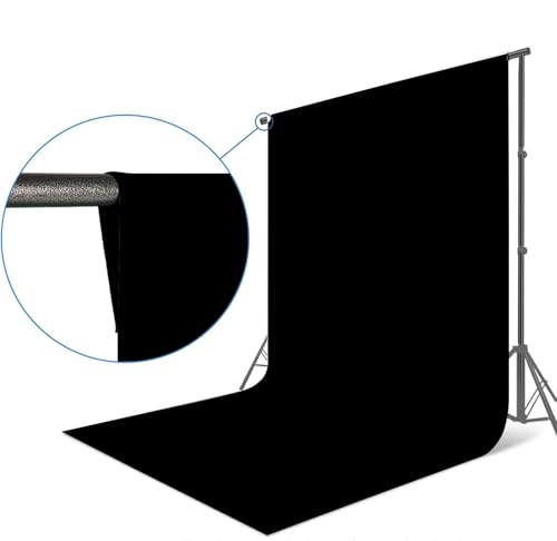 Telón negro para fotografía 10x7 pies fondo sin soporte miniatura 6