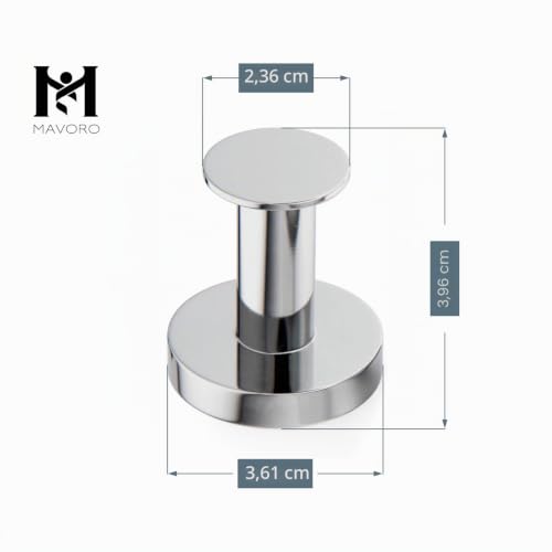 Miniatura 6 de Mavoro Ganchos Para Colgar Abrigos Y Bolsos - Set De 2 Ganchos Cromados Con Imanes Potentes - Imanes De Neodimio 52 Colgador De Pared Con Cabezal Tipo Chincheta Para Frigorífico, Taquilla