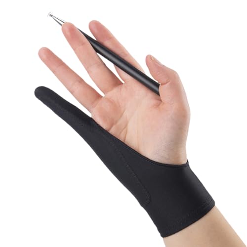 Guante De - Diseño Guante Dibujo Digital | Cómodos Guantes Dos Dedos Esbozo Adecuados Para Tabletas Gráficas, Papel Y Movimiento Suave La Mano Mientras Se Dibuja