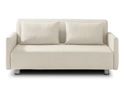 EVERGREENWEB Canapé-lit 3 Places Convertible en Lit avec Matelas 160x190 Effet Massant 0rthopédique, Extensible Sofa Bed Pliable, Housse Déhoussable et Lavable...