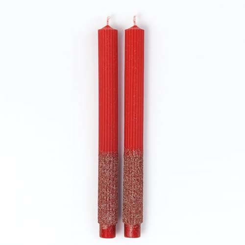 Magie di Natale Vela navideña con purpurina para interiores y exteriores, 26,5 cm de altura, paquete de 2 unidades (blanco)