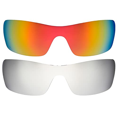 Lentes de repuesto para Oakley Batwolf en color rojo titanio talla única