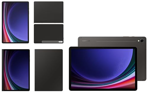 Image of Samsung Tab S9+ RAM 12 GB, ROM 256 GB, Wi-Fi + 5G Tablet, Gray with S9 Plus Screen Protector & S9 Plus Book Cover Keyboard, Black & S9 Plus Privacy Screen, Black & S9 Plus Book Cover, Black