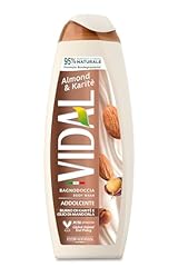 Vidal - Bagnoschiuma Almond & Karité, Formula Addolcente, con Olio di Mandorle e Burro di Karité, Dermatologicamente Testato, 500ml