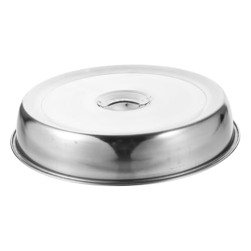DEARMAMY Cloche à Burger et Steak 26 CM en Acier Inoxydable - Couvercle de Cuisson Rond avec Poignée Ergonomique - Idéal pour Plancha, Barbecue, Poêle - Protection...