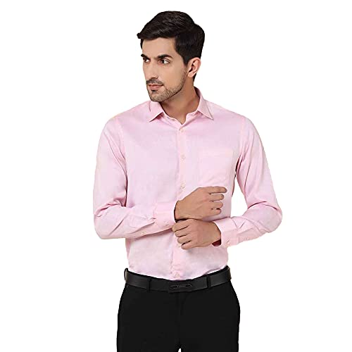 Image of Blackberrys Men's Cotton Solid Slim-Fit Formal Shirts