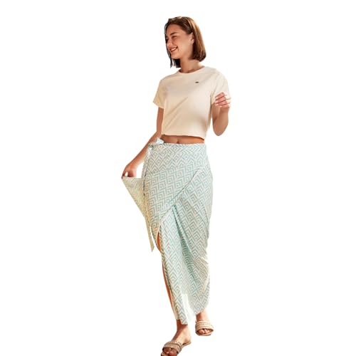 Women's UPF50+ Sun Protection Convertible Dresses Swim Cover Ups Beach Long Skirts Boho Sun Shawl Multi-Way Wrap