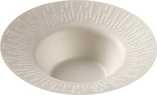 SOLIA(ソリア) スープ皿 使い捨て 食器 18cm 50枚入り 紙皿 エコ素材 パルプ フランス料理 ホワイト VF40522