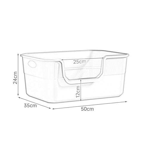 IEUDNS Caixa de areia aberta para gatos, caixa de areia para gatos, recipiente portátil para animais