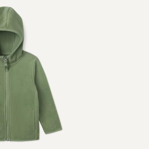Image of Amazon Essentials Boys and Toddlers' Polar Fleece Full-Zip Hooded Long Sleeve Insulated Coat Jacket