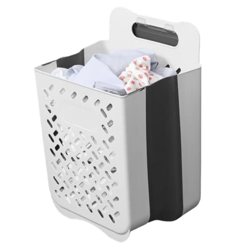 Bathroom Folding Dirty Clothes Storage Basket Laundry Basket Household Wall Hanging Large Portable Punch-Free Put Clothes Bucket