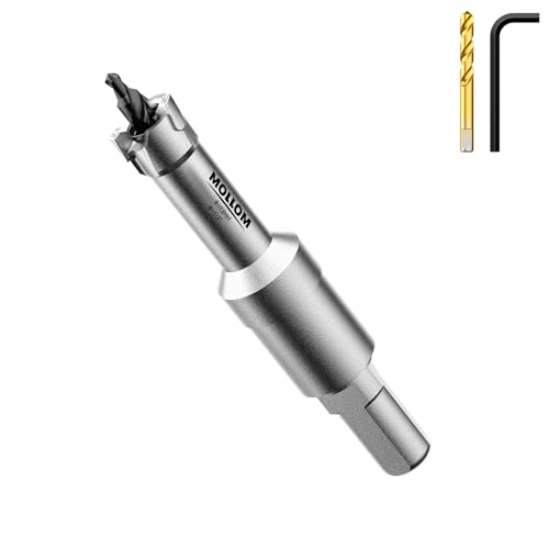 Mollom 1/2" (13mm) Heavy Duty Carbide Hole Saw with 2 Pilot Bits