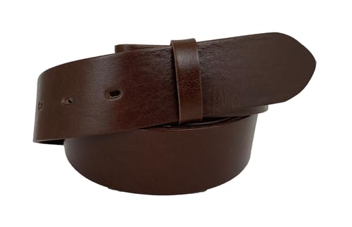 Ceinture Mezzo marron en cuir véritable pour homme et femme