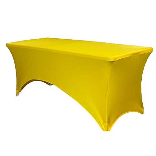 Your Chair Covers - Stretch-Tischdecke, rechteckig, 182 cm, Gelb Cover