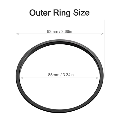 Image of JDMCAR Compatible with Toyota Tacoma Accessories 2016-2022 2023 Premium Aluminum Alloy A /C Vent Ring Outer Trim Decoration Covers fit Tacoma A /C Outlet Vent -(4 pcs Set, Black)