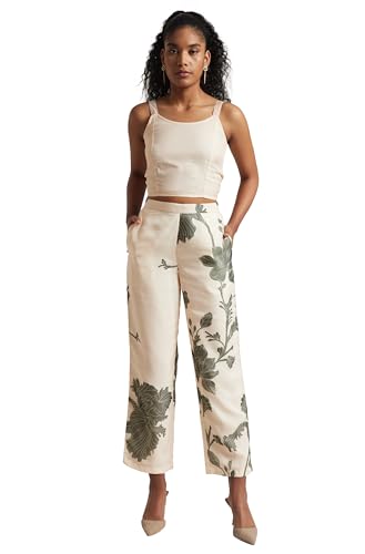 Zaccai Women's 2025 Summer Sleeveless Round Neck Abstract Co-Ords Suits Set4