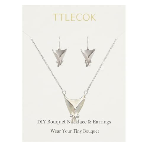 DIY Bouquet Necklace Wearable Mini Vase Jewelry Collection Chain Trendy Flower Holder Pendant to Insert Dried or Real Blooms