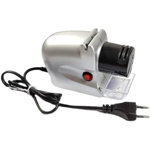 HUTSRAI Afilador de Cuchillos EléCtrico, Motorizado AutomáTico, Herramienta de Afilado, Cuchillos Profesionales Que Afilan MultifuncióN. Enchufe Europeo