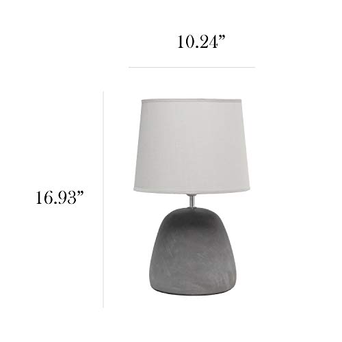 Simple Designs Gray Concrete Round Table Lamp #TOP9