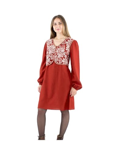 Robe courte avec boléro à motif Coline et veste brodée manches longues pour femme élégante