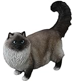HiPlay JXK Collectible Cat Figure: Ragdoll2.0, Expertly Hand-Painted, Lifelike, Safe Resin, 1:6 Scale Miniature Animal Figurine JXK197B