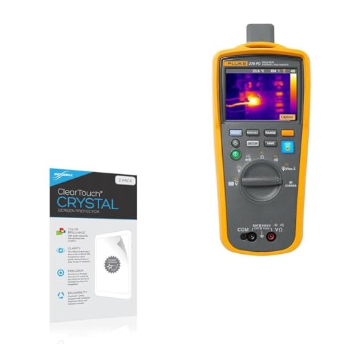 BoxWave Screen Protector Compatible with Fluke Fluke 279 FC - ClearTouch Crystal (2-Pack), HD Film Skin - Shields from Scratches