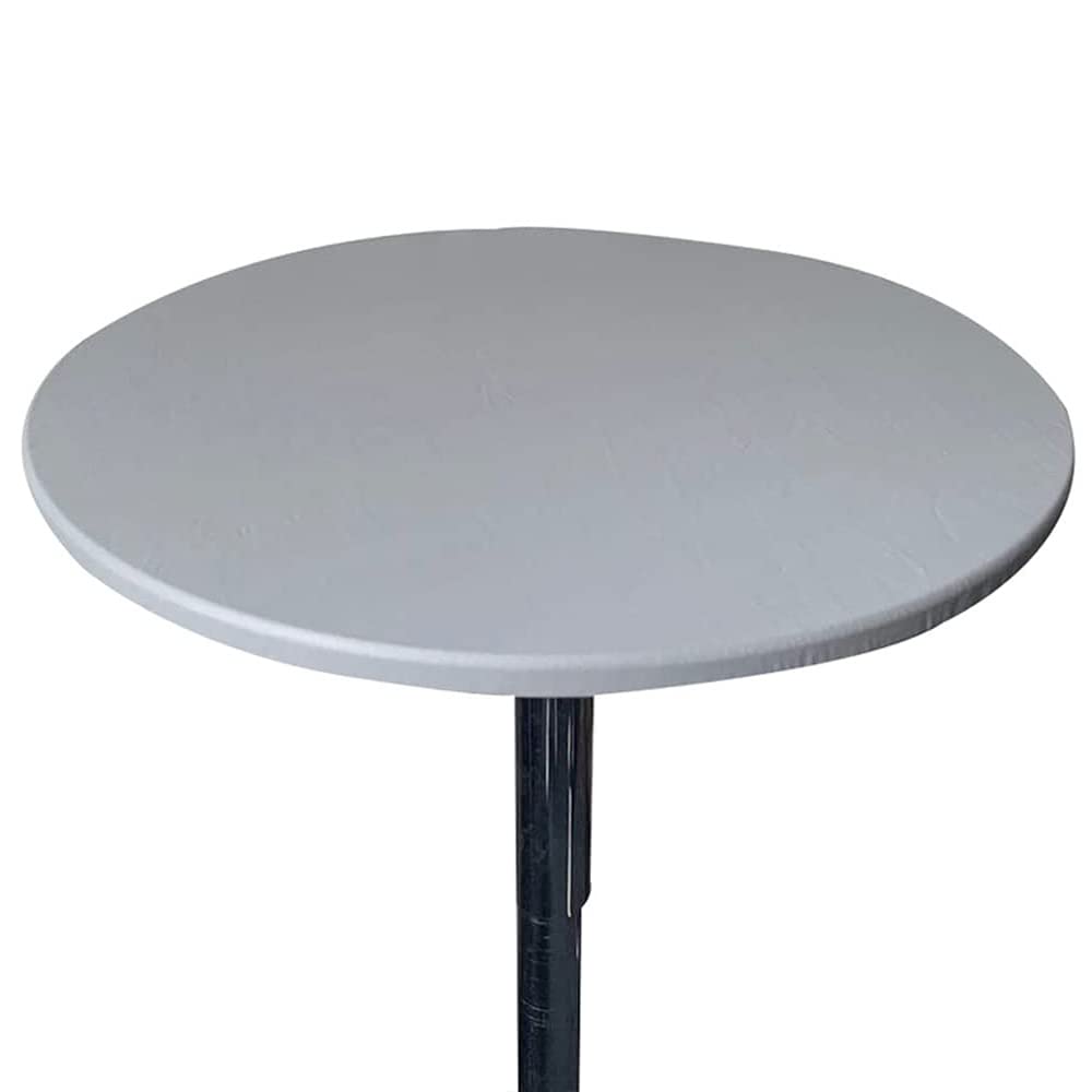 Sunnyway Tablecloth Waterproof Polyester Table Cloth Dining Table Cover for Home Restaurant Party Buffet Picnic,Diameter 47 Inch (Grey)