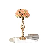 vaso per fiori, set di 6 vasi alti per matrimonio in metallo, centrotavola, 18,7 cm, supporto per fiori, candeliere, festa, evento, natale, candelabri, decorazione per la casa (oro