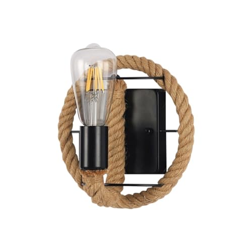 Lámpara De Pared Retro Vintage Cuerda Lámpara Industrial Personalidad Bar Hierro Lámpara De Pared Loft Restaurante Corredor Sala Balcón