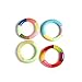 4pcs Colorful Acrylic Bamboo Tube Bending Tube Elasticity Bangles Bracelet Set Chunky Curved Cuff Stretchable Adjustable for Women Girl Jewelry-B