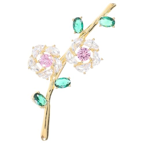 Happyyami 梅の花のブローチピン: フラワーのラペルピン。結婚式、宴会、普段の装いにぴったりの花柄ジュエリー。大切な人へのプレゼントに最適です。
