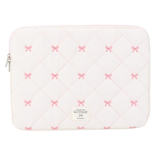 Funda acolchada para laptop Bow beige 15-15.6 pulg
