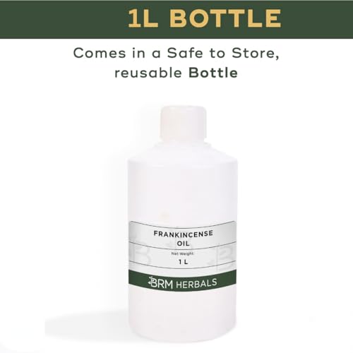 Image of Frankincense Essential Oil - Therapeutic & Cosmetic Grade - 1L For Aromatherapy, Diffuser, Soap Making, Cosmetic Making, Lotions, Creams, DIY Personal Care For Face, Hair, Skin & Body