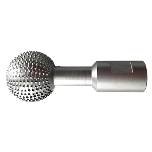 SagaSave 10mm Sphere Rotary Burr Steel Ball Grinding Head Power Carving Tool Wood Polishing Carving Engraving Drilling Bits for Wood Grinding Polishing (Silver)