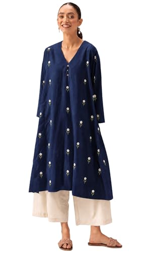 Image of ANNI DESIGNER Viscose Blend Kurta for Women | Kurti Set Woman | Kurta with Palazzo | A Line Printed Co Ord Outfit | Cord Ethnic Suit | Indian Office Party Traditional Clothing Fashion Premium Look