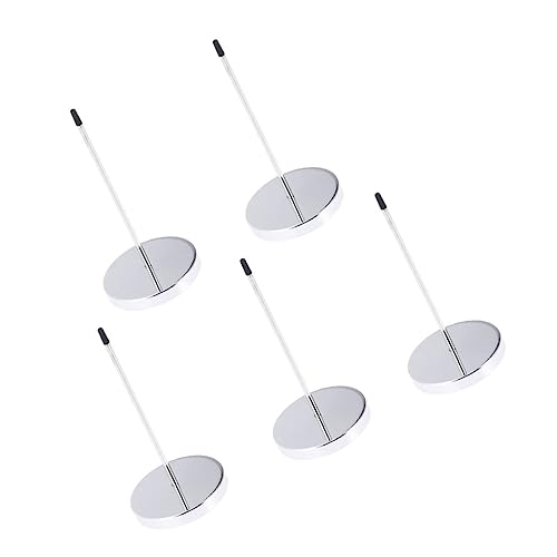 SHOWERORO 5個 召喚状フォーク チケットレール 保有者 レストランのチケットスタバー オフィスレシートホルダー プレートスタンド 会計士用品 レストランのチケットホルダー 金属 Silver