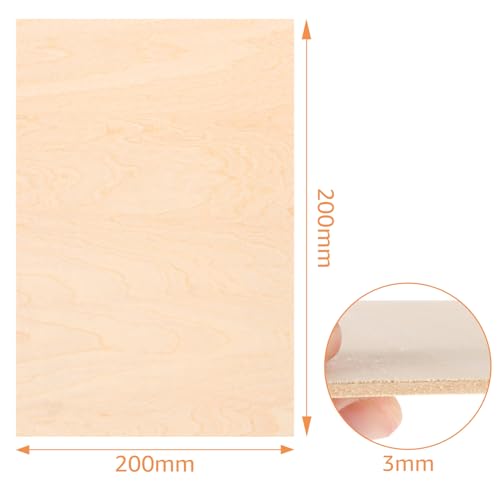 YAYODS 26 Stück A4 Sperrholzplatte 3mm - Sperrholz 300x200 mm - Lindenholz Sperrholz für Dekorieren, Basteln, CNC, Laser