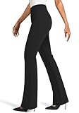 NIMIN Dress Work Black Pants Women Business Casual Trousers Stretchy High Waisted Pull On Flare Office Slacks Boot Cut 2025 Fashion Outfits with Back Pockets Black M