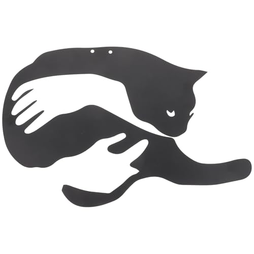 Décoration murale fer chat Anneome pour rompre la monotonie d'un mur blanc de salon ou extérieur