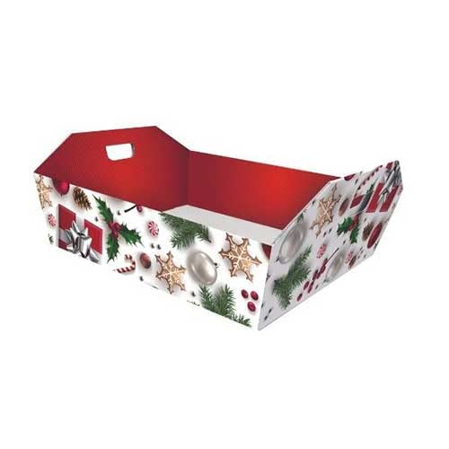 Srl 10 Pz Cesto Rettangolare Formato Medio in Cartone resistente Fantasy Magical Natale 35x30XH10mm