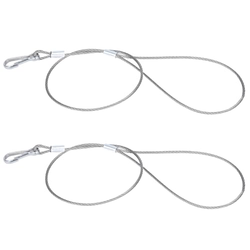 WellMade 2 Pack Stainless Steel Gate Lock Cable Heavy Duty Rust-Proof Fence Opener Cable for Wooden & Vinyl Gates Easy Open Gate Latch String Replacement