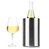 TAMAÑO PERFECTO: talla única, diseñada para botellas grandes y botellas de tamaño estándar. El diámetro del fondo es de 12 cm, la altura es de 19,5 cm. Lo suficientemente grande como para caber la botella de vino y el cubo de hielo al mismo tiempo.