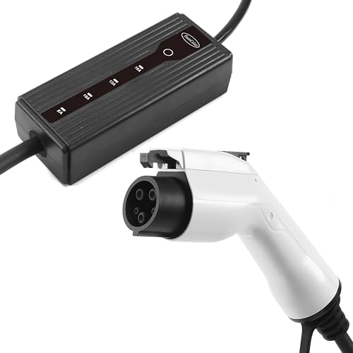 Carregador SAE J1772 Nível 1+2 EV, 16Amp 90-260V, 3,5KW, carregador elétrico portátil para carro, ca